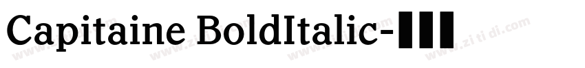 Capitaine BoldItalic字体转换
